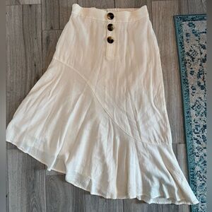 Zara Ivory Midi Skirt